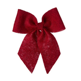 Red felt Christmas bow 16x20 cm holiday decoration