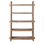 Sierra reclaimed elm wood shelf unit - front view