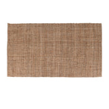 Handwoven jute rug in earthy neutral tones