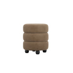 Studio CTH Macy Ottoman | Brown Velvet with Black Feet