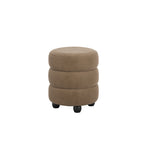 Studio CTH Macy Ottoman | Brown Velvet with Black Feet