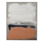 Terracotta Horizon Abstract Canvas Print – modern narrow wall art 100x80cm in earthy tones