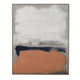 Terracotta Horizon Abstract Canvas Print – modern narrow wall art 100x80cm in earthy tones
