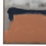 Abstract art with black and brown brush strokes on a textured background