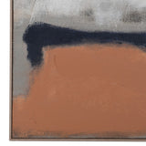 Abstract art with black and brown brush strokes on a textured background