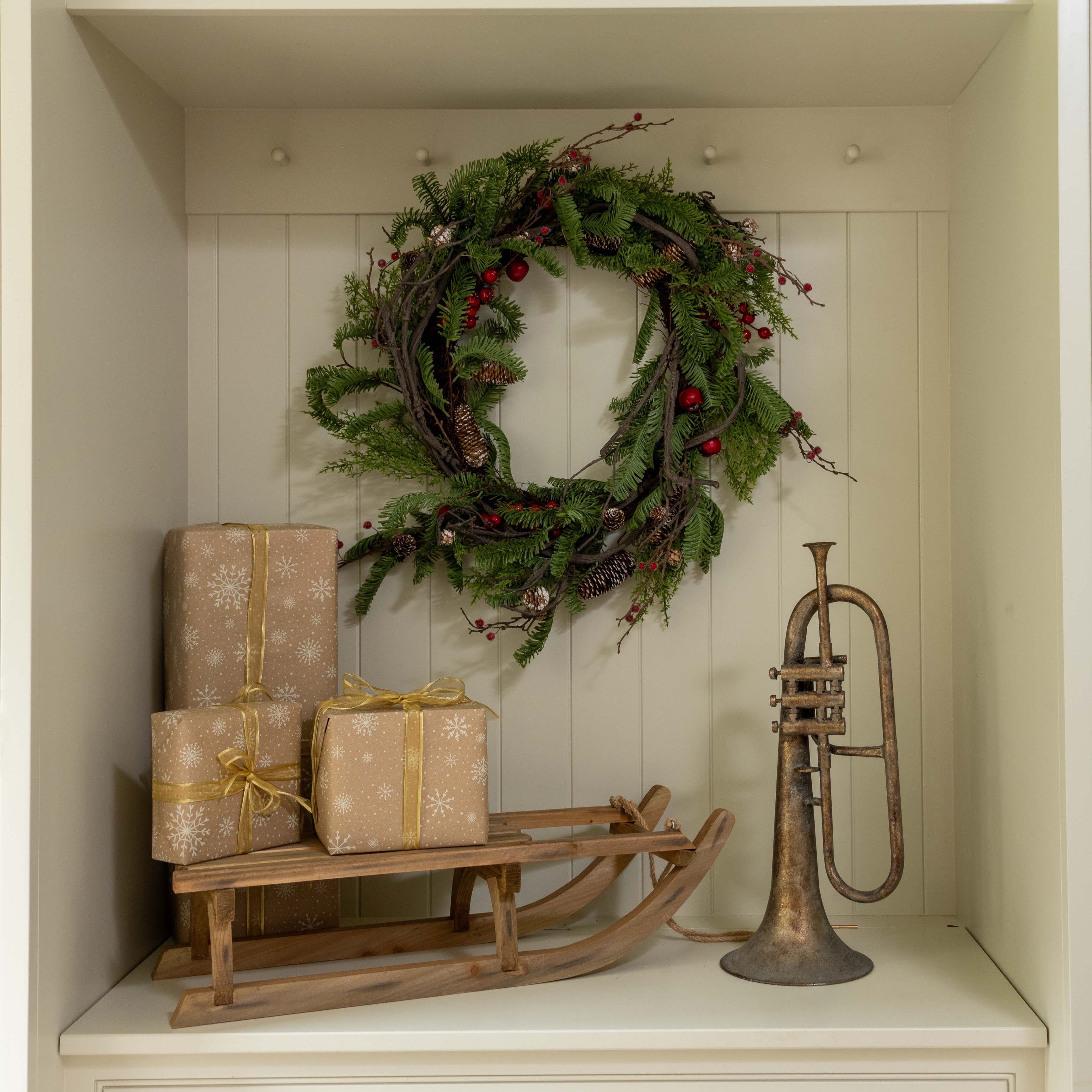 The Evergreen Joy Berry and Pine Christmas Wreath | 80cm