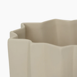 Una Ceramic Almond White Sculpture Vase