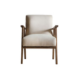 Charles Ted Pembroke Wooden Arm Chair | Natural Linen