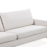Charles Ted Vivienne Neutral Upholstered Sofa | Steel Leg