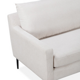 Charles Ted Vivienne Neutral Upholstered Sofa | Steel Leg