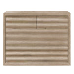Charles Ted Ribbed Oak Veneer Chest in Natural Finish