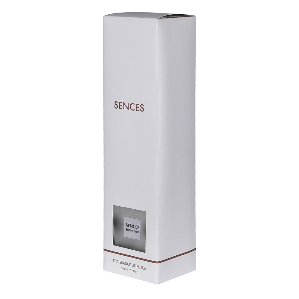 White packaging box for SENCES Bonne Nuit 500ml lavender reed diffuser