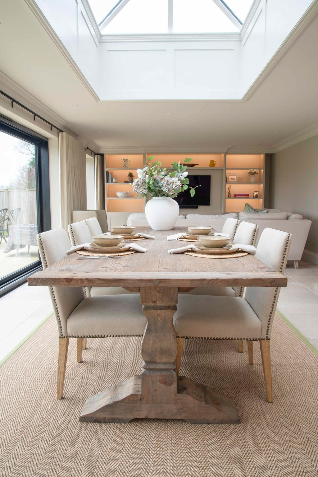 Reclaimed Pine Farmhouse Dining Table | Seats 8 | CharlesTed Home