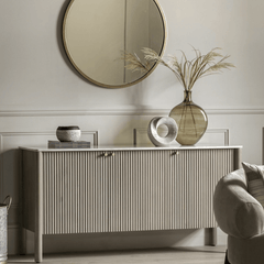 Malmo Mango Wood and Marble Sideboard