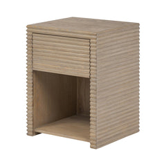 Wenlock Ribbed Oak Bedside | 1 Drawer