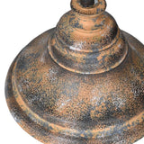 Charles Ted Rustic Green Table Lamp with Fabric Shade