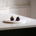 white marble chopping board
