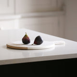 white marble chopping board