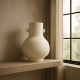 With a natural silhouette and charming, small ears, our Salen vase adds a touch of radiance to any space it graces. Its organically flowing design, finished in white, complements a variety of flowers, ferns, feathers, and leaves regardless of color. Handcrafted in Portugal with intricate details, this ceramic enchantress exudes a timeless presence.
Breath taking when styled on its own or paired with simple florals.
Dimensions:
H 36cm W 26cm