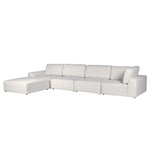 Charles Ted Salzburg White Boucle Sectional Corner Sofa with modular design and deep seating in modern living space