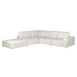 Charles Ted Salzburg White Boucle Sectional Corner Sofa with modular design and deep seating in modern living space