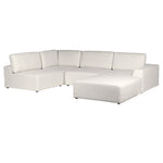 Charles Ted Salzburg White Boucle Sectional Corner Sofa with modular design and deep seating in modern living space