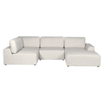 Charles Ted Salzburg White Boucle Sectional Corner Sofa with modular design and deep seating in modern living space