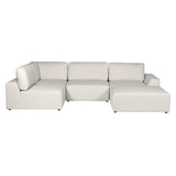 Charles Ted Salzburg White Boucle Sectional Corner Sofa with modular design and deep seating in modern living space