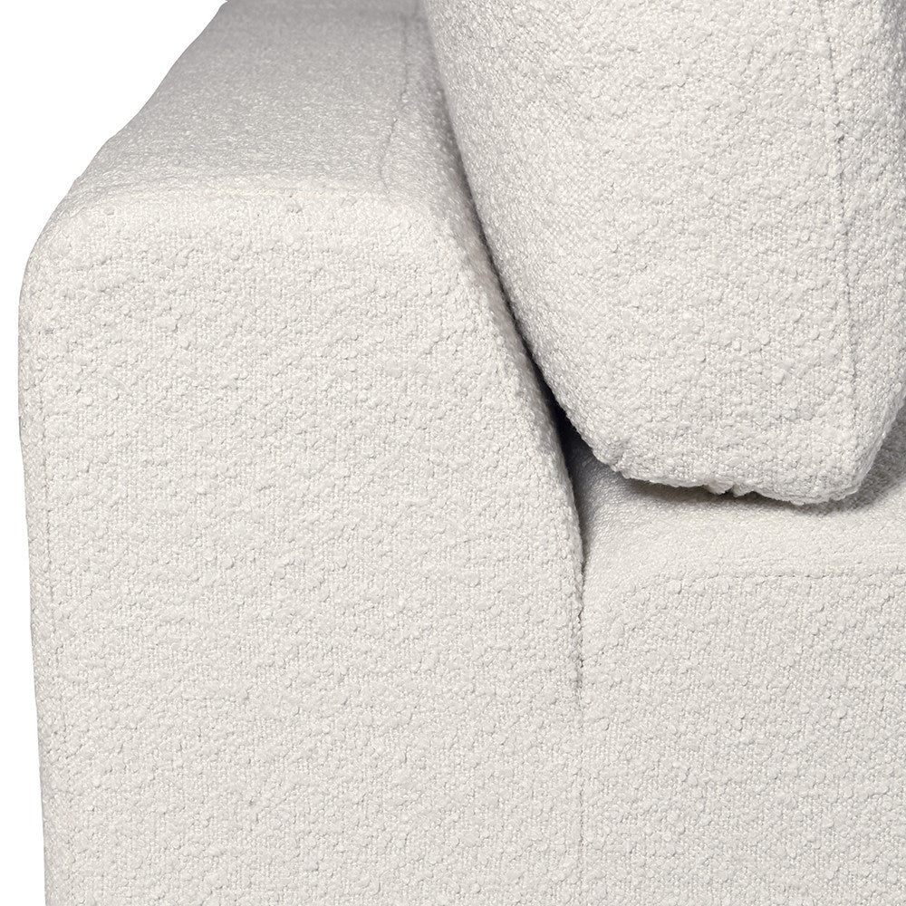 Charles Ted Salzburg White Boucle Sectional Corner Sofa with modular design and deep seating in modern living space