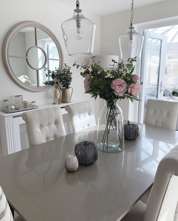 Limewashed Round Window Mirror, featuring a circular design and exquisite limewashed finish
