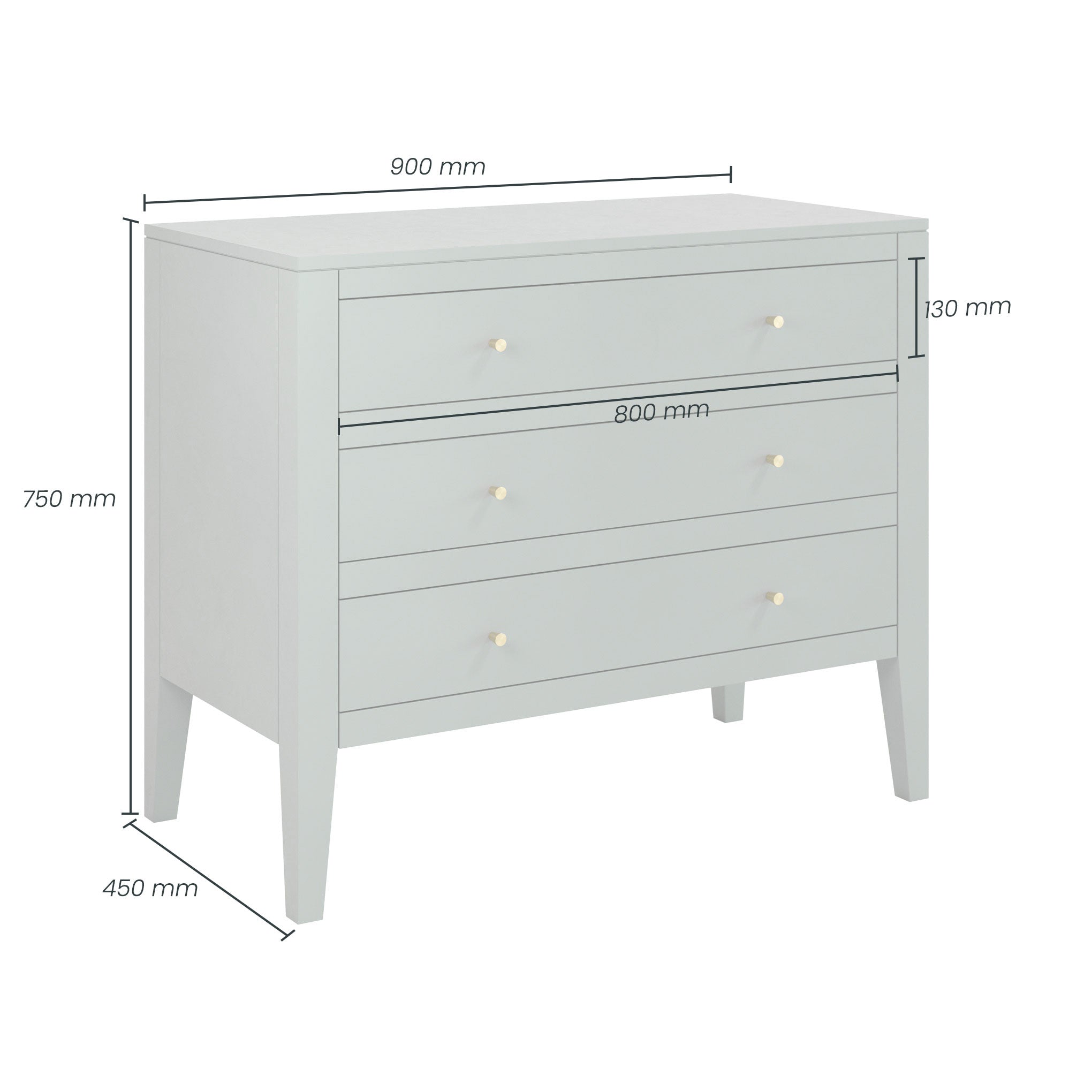 Alton pigeon grey chest of drawers
