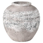 Close-up of Charles Ted Marlowe Stone Pot in natural stone finish