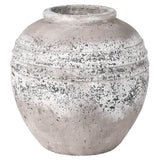 Close-up of Charles Ted Marlowe Stone Pot in natural stone finish