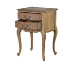 Our Rupert Two Drawer Bedside Table is made from reclaimed, weathered pine. Open drawers