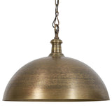 Antique brass dome pendant light with adjustable chain – industrial vintage hanging ceiling fixture