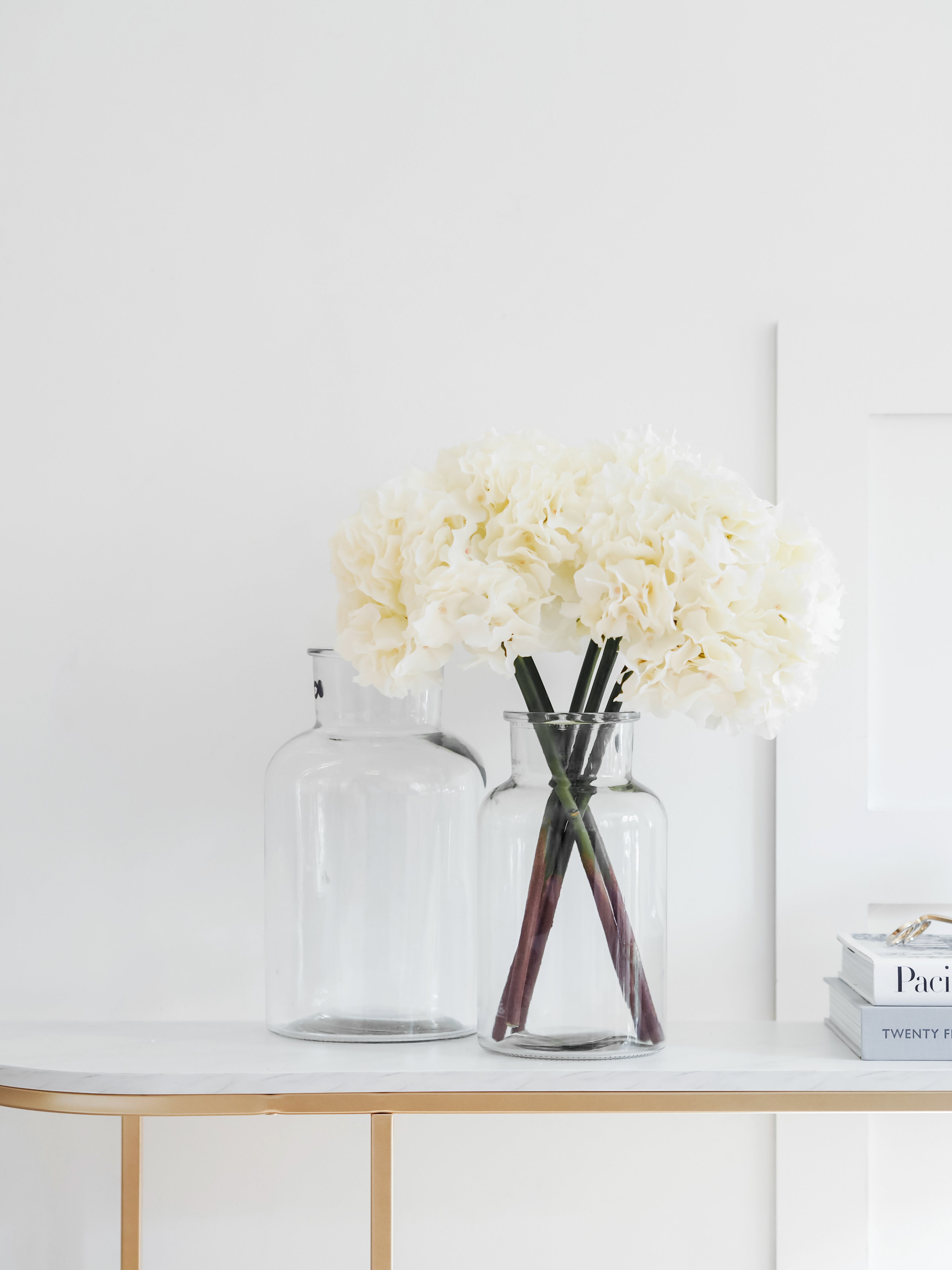 white hydrangea bouquet