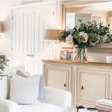 mahogany sideboard with white wash