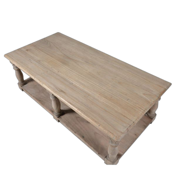 This stylish coffee table is crafted from beautiful weathered reclaimed pine. The balustrade leg detail adds timeless charm to any living area. Perfect for any modern or rustic décor.