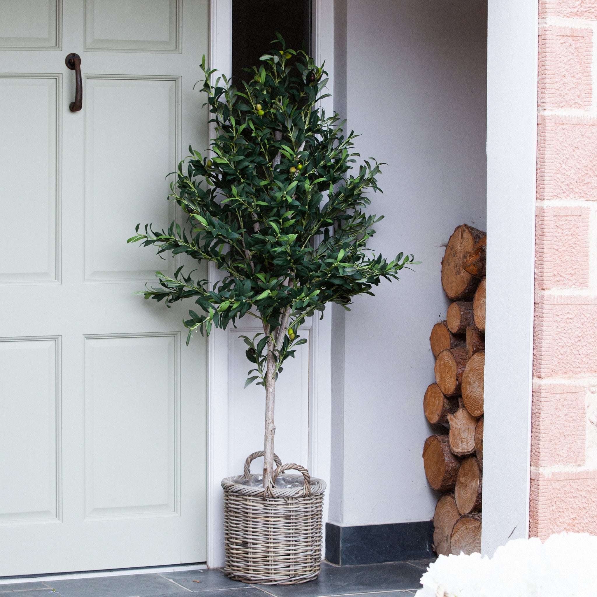 large faux olive tree