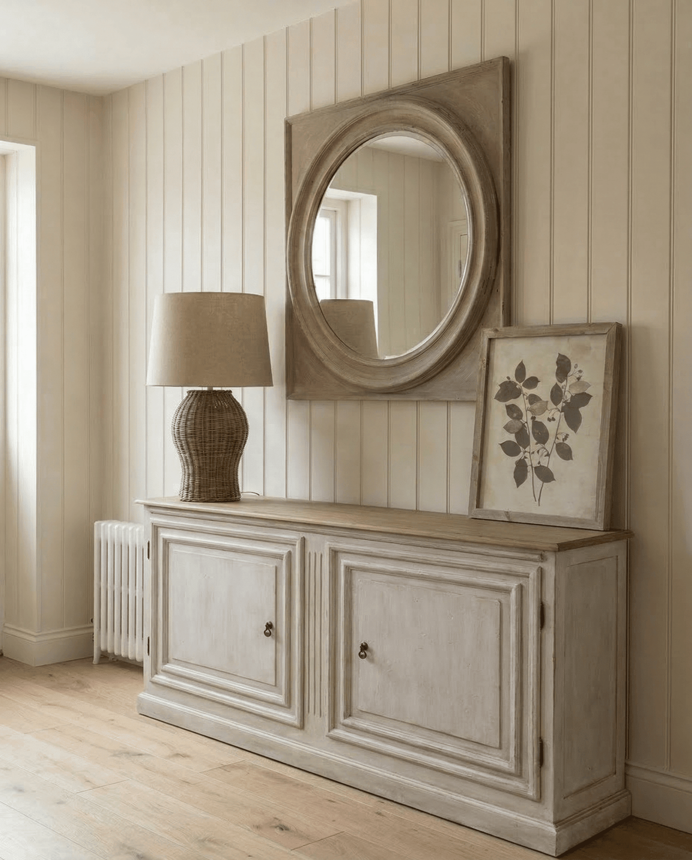 A styled CharlesTed interior in soft natural tones