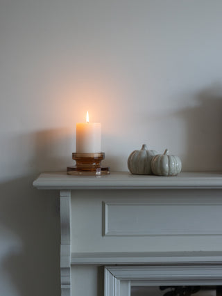 Lumière Amber Glass Candleholder