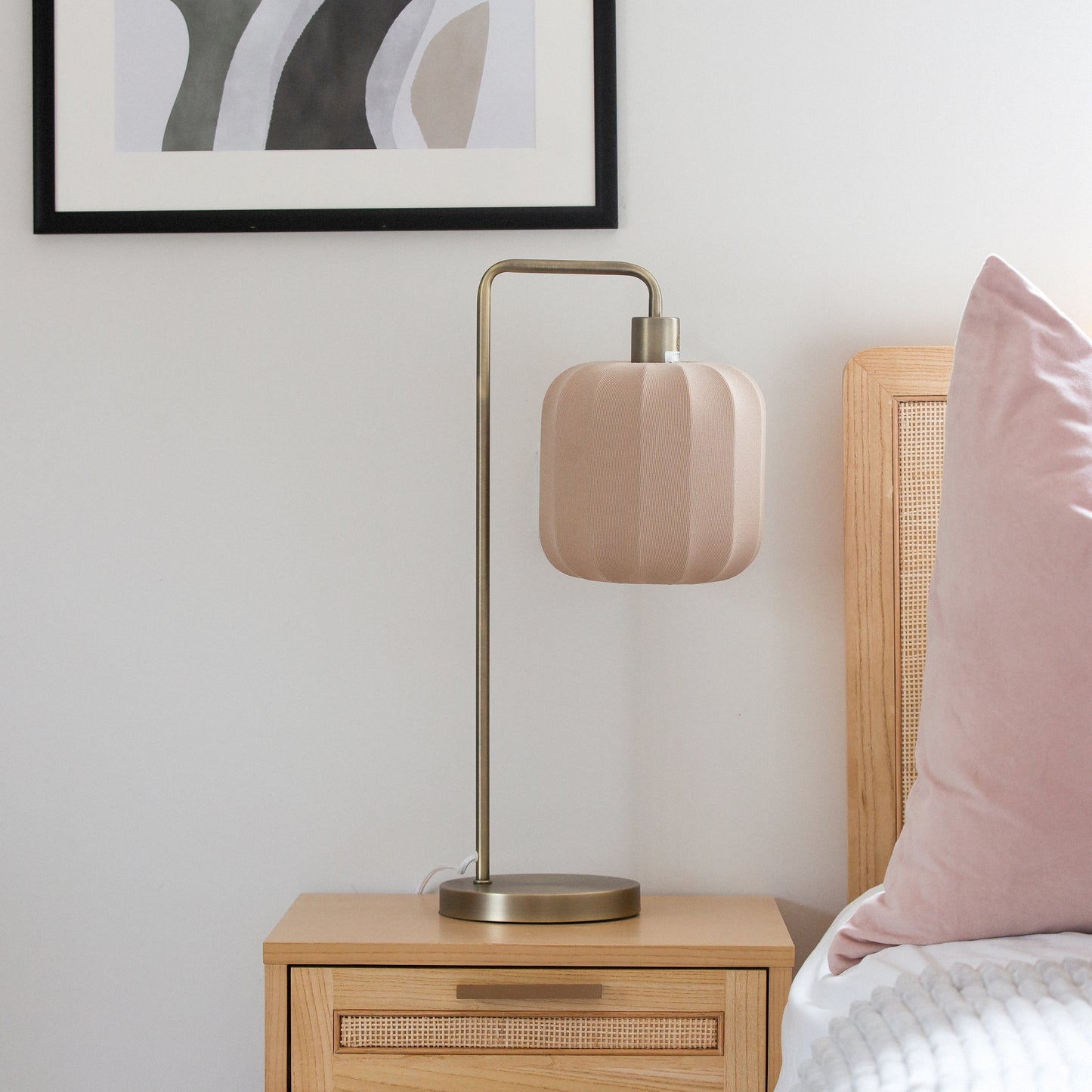 Soft Gold and Taupe Lamp
