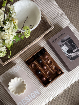 CharlesTed Home Kempsford Rattan Tray Natural White Wash | Available in Two Sizes