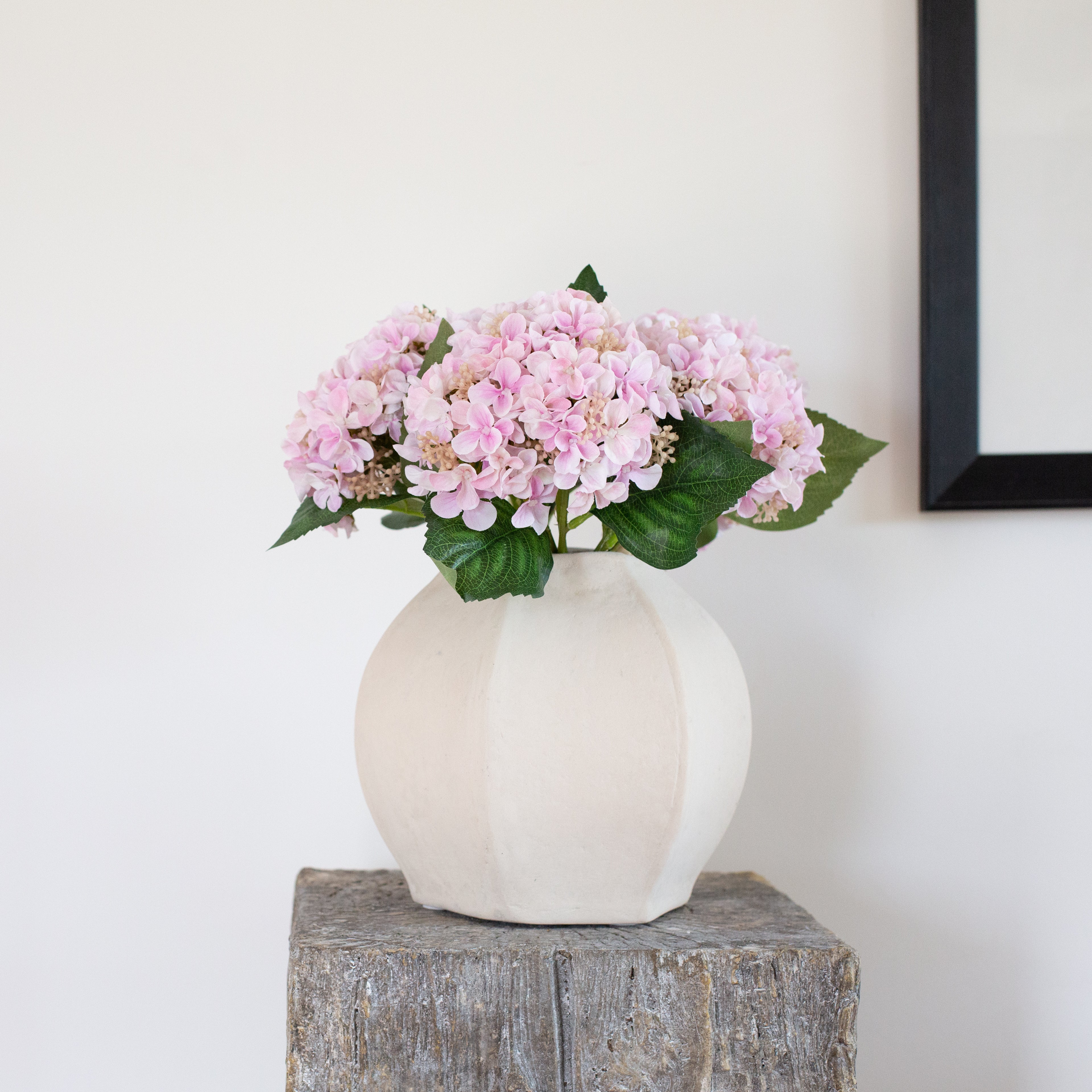 A pretty pink Hydrangea posy featuring three full stems