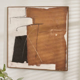 Abstract Textured Canvas Brown Black & White