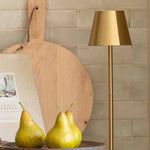 The luxurious Maja Wireless Lamp in elegant gold iron boasts a wireless design and can operate for up to 6-16 hours after only 4-6 hours of charging. Its elegant USB-C cable is included for convenience, making it perfect for elevating any space in your home without the need for a plug socket.
