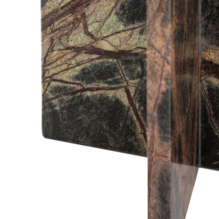 Charles Ted Modern Marble-Effect Side Table | Ember