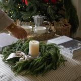 Charles Ted Set of Two Linen Felt Bows Christmas Tree Decorations