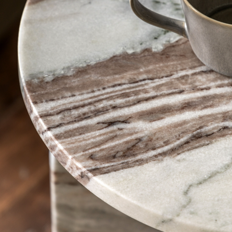 Charles Ted Arcus Marble Side Table | Natural