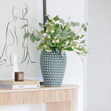Lexi Ceramic Bobble Vase | Blue/Grey